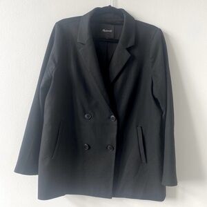 Madewell Black Double Breasted Blazer